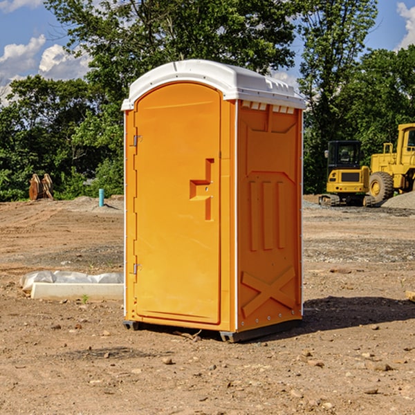 can i customize the exterior of the porta potties with my event logo or branding in Seneca MI